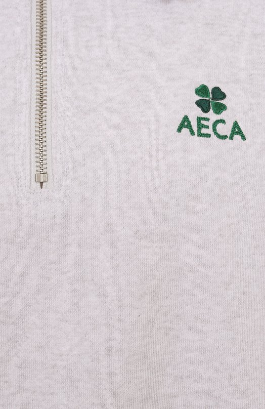 Хлопковый свитшот AECA WHITE AWCMFWBDTSSSO002C0.LIGHT GREY (S) Серый  AWCMFWBDTSSSO002C0.LIGHT GREY (S) Фото 5