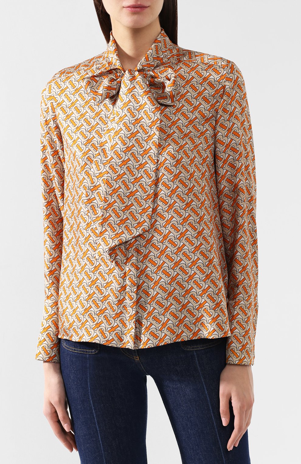 Шелковая блузка BURBERRY, арт. 4560930, фото 3