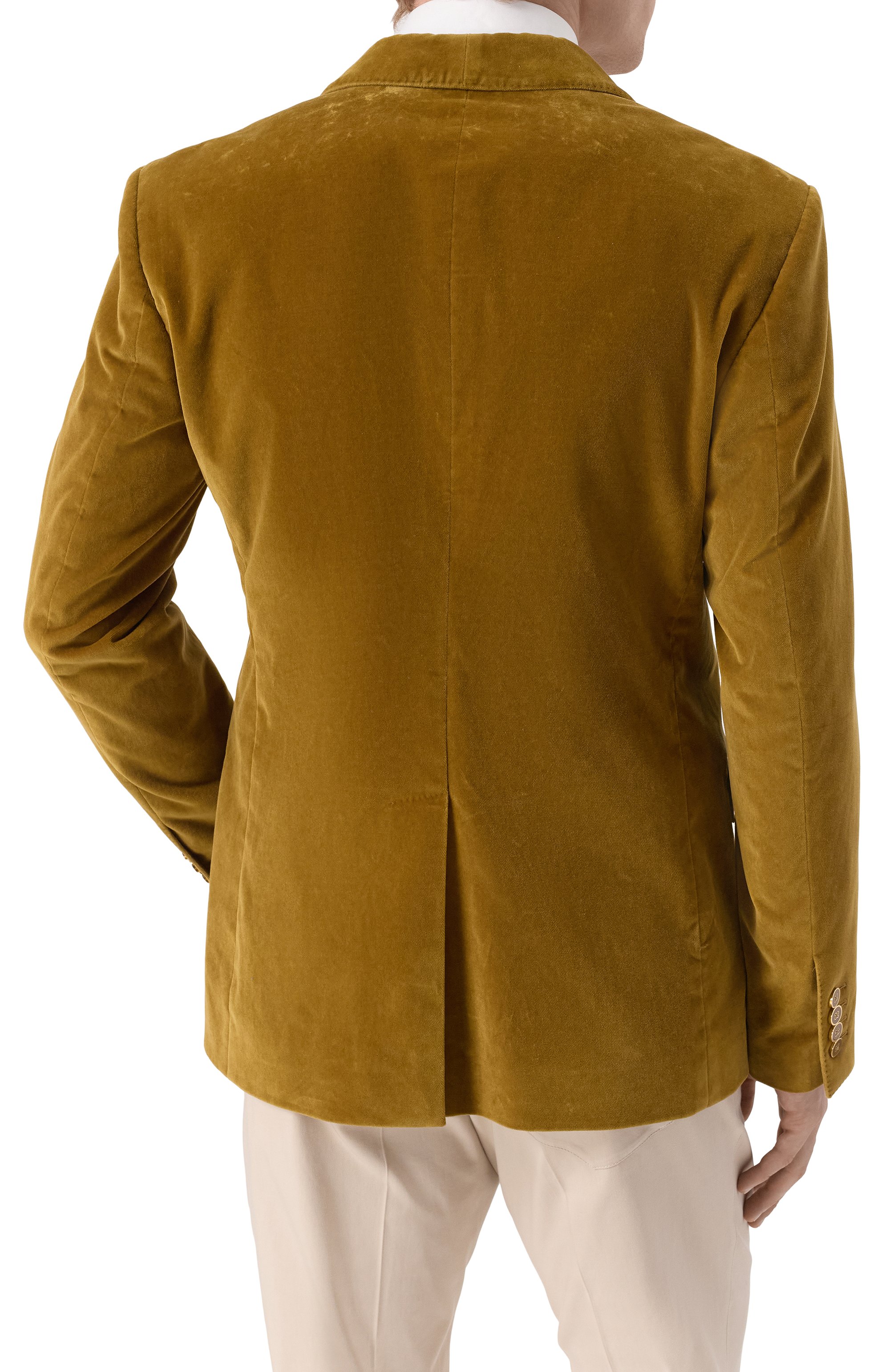 Бархатный пиджак DOLCE & GABBANA желтого цвета по цене 323000 руб., арт. G2U06T/FUWCU, фото 6 Бархатный пиджак DOLCE & GABBANA, арт. G2U06T/FUWCU, фото 6