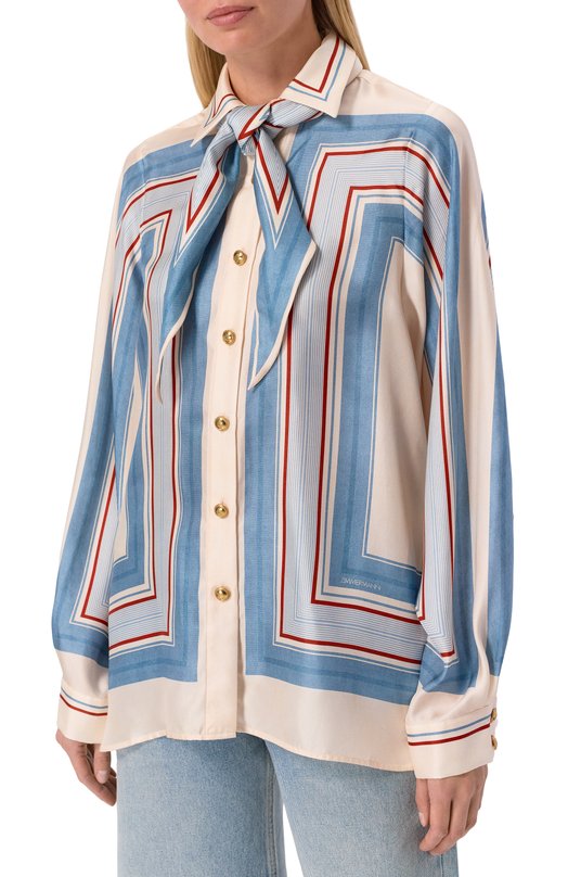 Шелковая блузка Zimmermann 6357TC26R Разноцветный  6357TC26R Фото 3