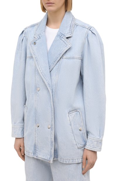 Джинсовая куртка ISABEL MARANT ETOILE голубого цвета по цене 49350 руб., арт. VE1575-21P019E/LUCINDAWF, фото 3 Джинсовая куртка ISABEL MARANT ETOILE, арт. VE1575-21P019E/LUCINDAWF, фото 3