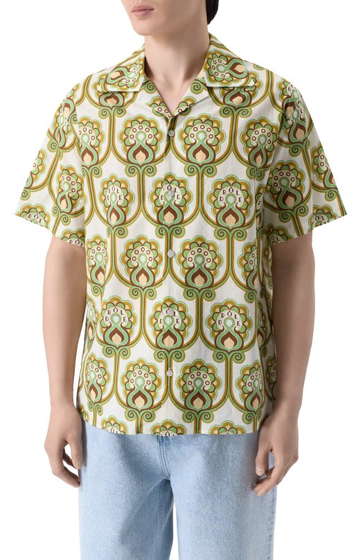 Рубашка изо льна и хлопка Drole De Monsieur J-SH228-LI012-GN Зелёный  J-SH228-LI012-GN Фото 3