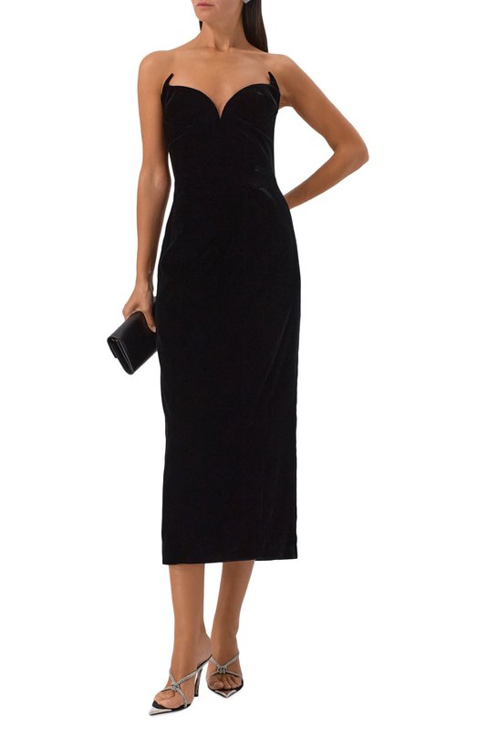Бархатное платье Mugler 25F1R01708477 Чёрный  25F1R01708477 Фото 2
