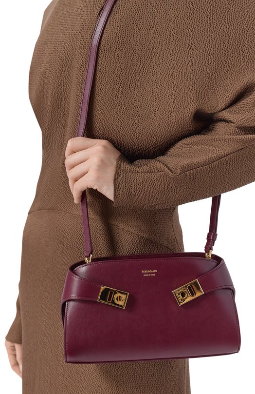 Сумка Hug mini Ferragamo 218964/789 Бордовый  218964/789 Фото 2