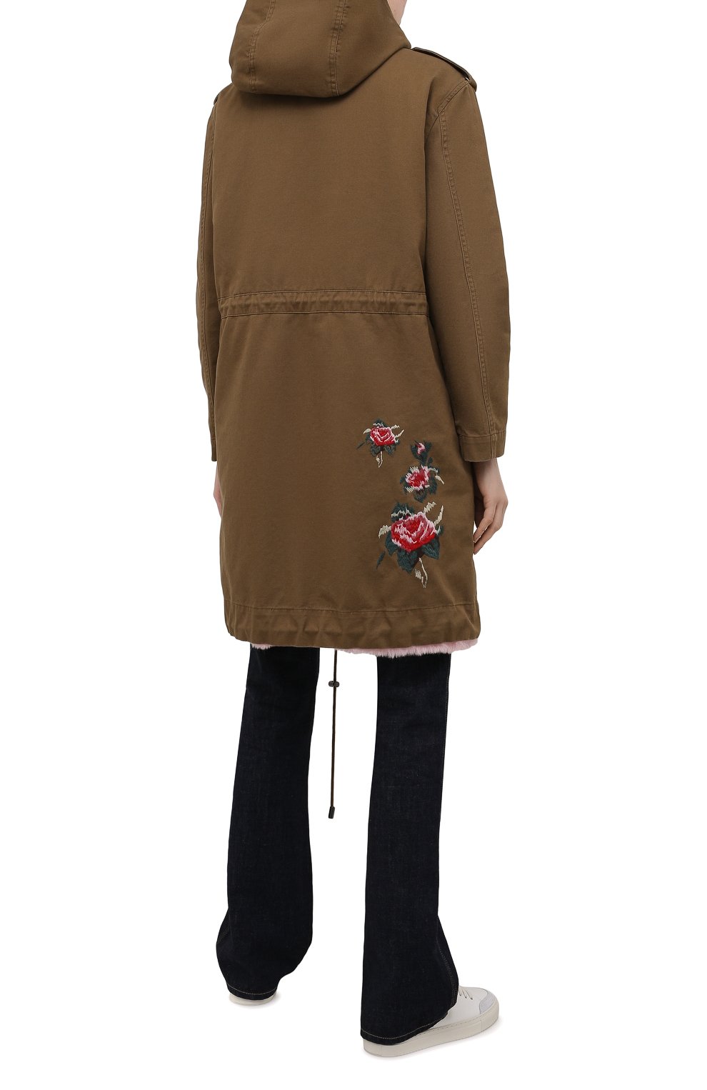 Хлопковая парка REDVALENTINO хаки цвета по цене 109500 руб., арт. WR3CK00S/63F, фото 4 Хлопковая парка REDVALENTINO, арт. WR3CK00S/63F, фото 4