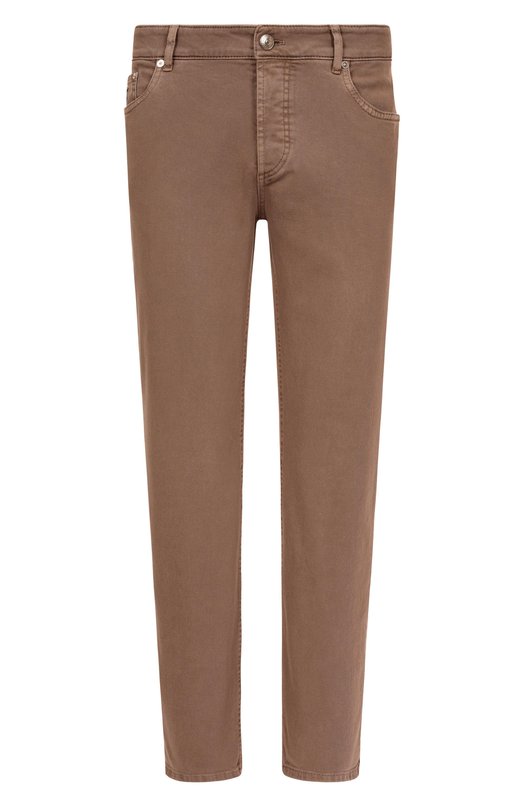 Джинсы Traditional fit Brunello Cucinelli M277PB321W Коричневый M277PB321W
