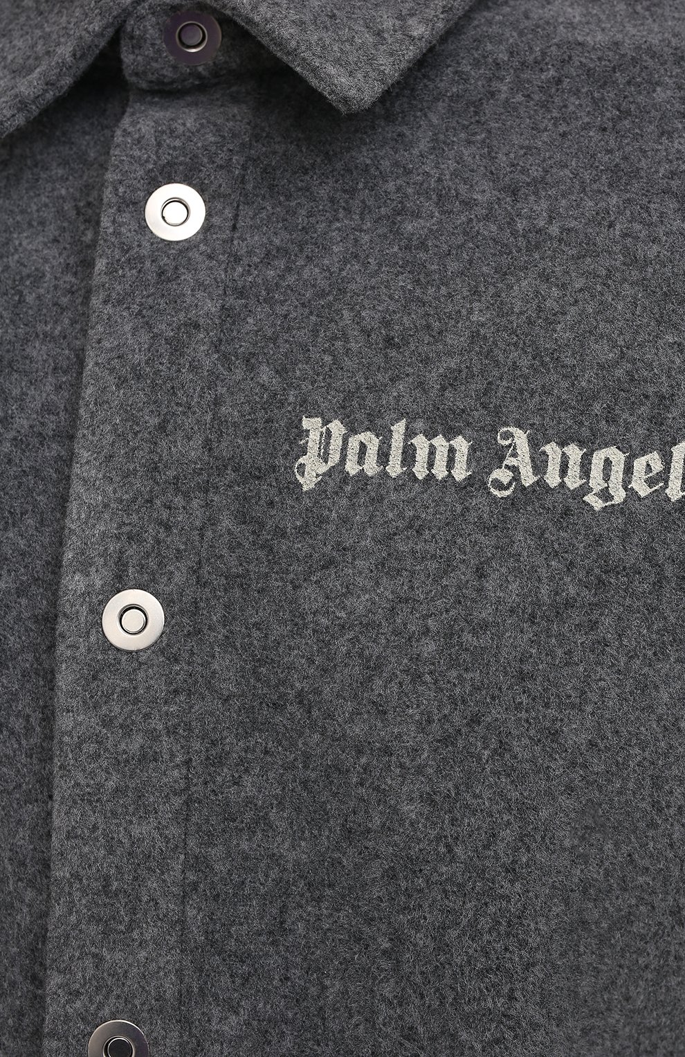 Рубашка PALM ANGELS серого цвета по цене 74300 руб., арт. PMGA104F21FAB0010501, фото 5 Рубашка PALM ANGELS, арт. PMGA104F21FAB0010501, фото 5