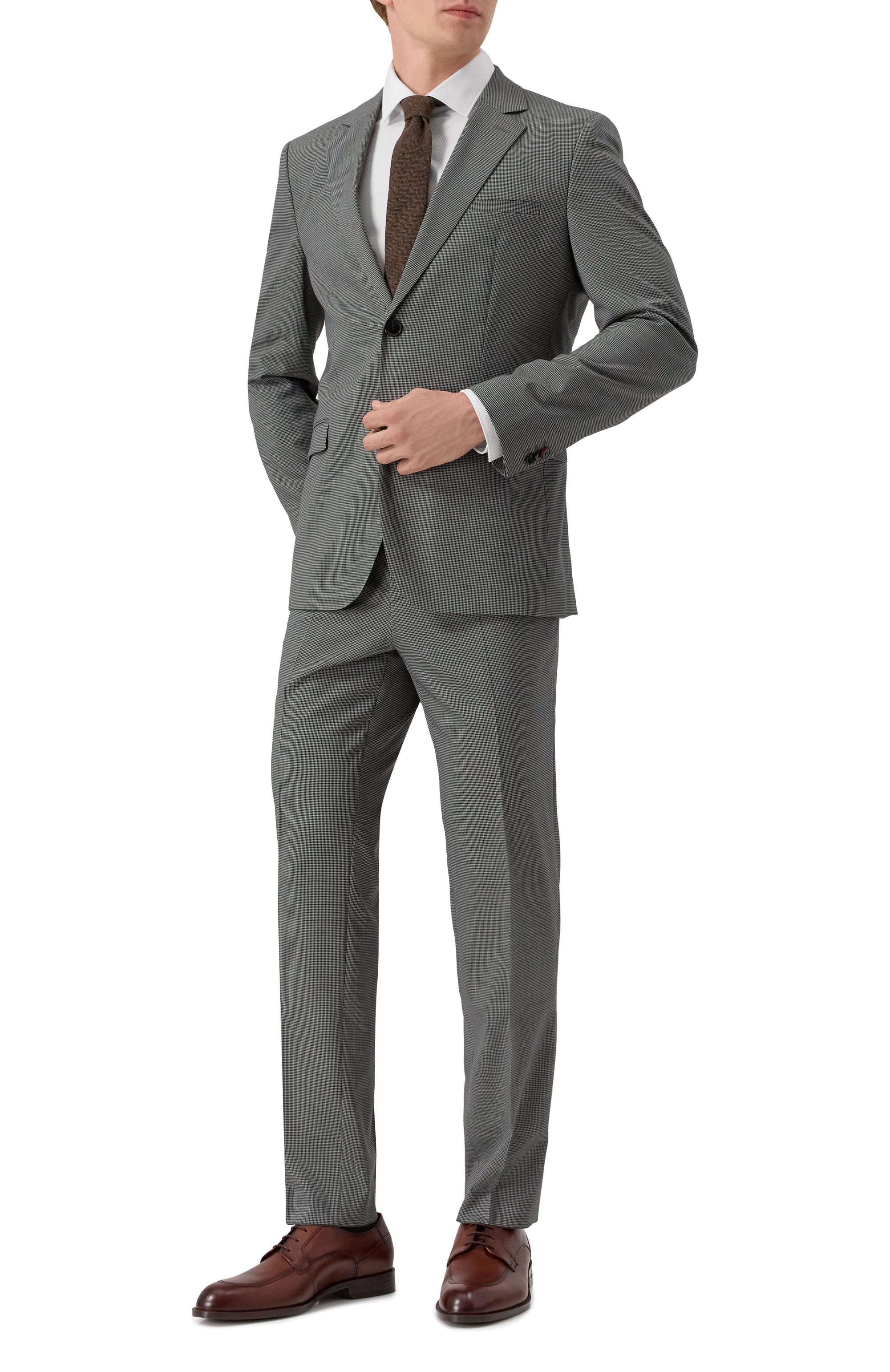 Костюм HUGO серого цвета по цене 69950 руб., арт. 50544684, фото 1 Костюм HUGO, арт. 50544684, фото 1