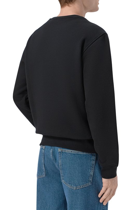 Хлопковый свитшот Trussardi G8158000133N Чёрный  G8158000133N Фото 4