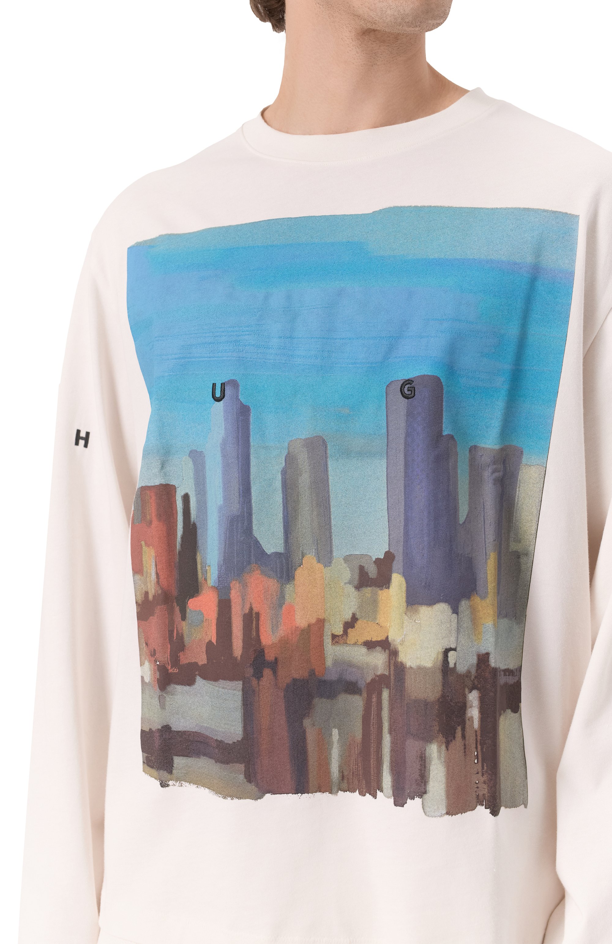 Хлопковый лонгслив HUGO, арт. 50539003, фото 5