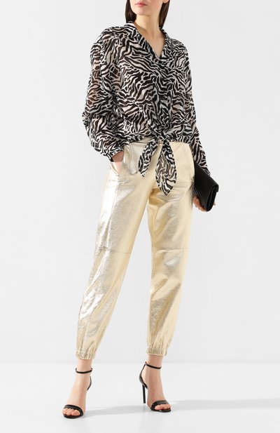 Шерстяная рубашка SAINT LAURENT черно-белого цвета по цене 119500 руб., арт. 611071/Y1A72, фото 2 Шерстяная рубашка SAINT LAURENT, арт. 611071/Y1A72, фото 2