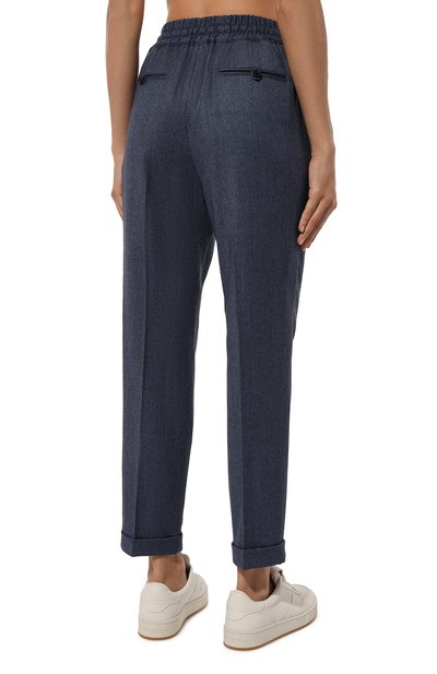 Брюки из шерсти и кашемира KITON синего цвета по цене 129500 руб., арт. D37102K0121A15, фото 4 Брюки из шерсти и кашемира KITON, арт. D37102K0121A15, фото 4