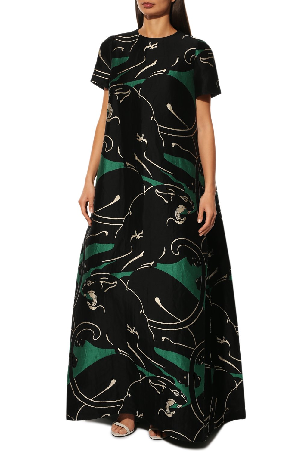 Платье VALENTINO зеленого цвета по цене 957500 руб., арт. NB2VD615/3AJ, фото 3 Платье VALENTINO, арт. NB2VD615/3AJ, фото 3
