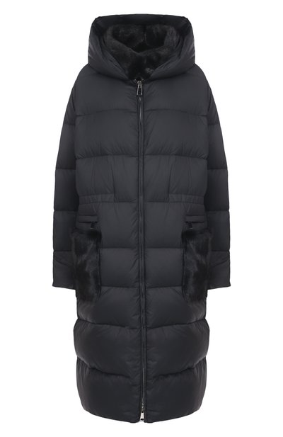 Женский пуховик с отделкой из норки MANZONI24, арт. 25M1309-NY0V