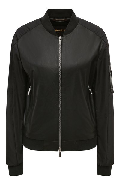Женский кожаный бомбер MOORER, арт. HPMYN-PEK