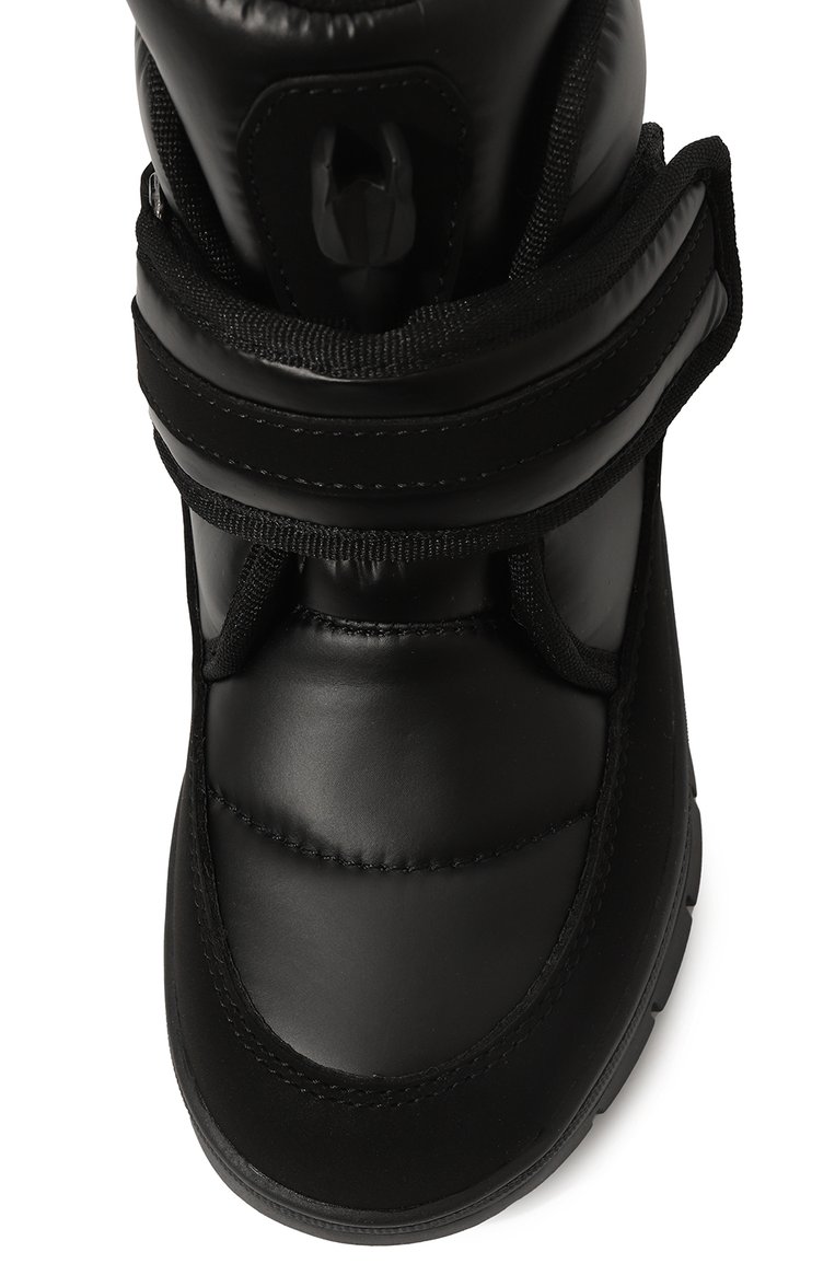 Детские утепленные ботинки JOG DOG черного цвета, арт. 1505BUSCR1-012 | Фото 4 (Материал внешний: Текстиль; Материал утеплителя: Натуральный мех, Шерсть; Материал сплава: Проставлено; Нос: Не проставлено)