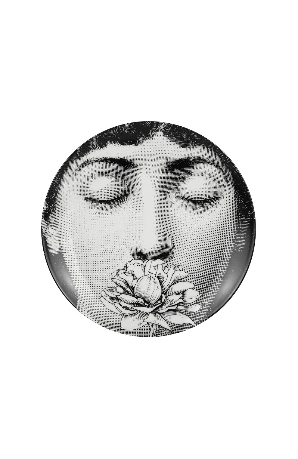 Декоративная тарелка tema e variazioni n.393 FORNASETTI черно-белого цвета по цене 22500 руб., арт. PTV393X, фото 1 Декоративная тарелка tema e variazioni n.393 FORNASETTI, арт. PTV393X, фото 1
