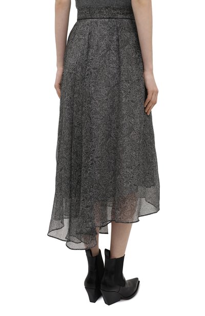 Шелковая юбка BRUNELLO CUCINELLI, арт. MPB33G3135, фото 4