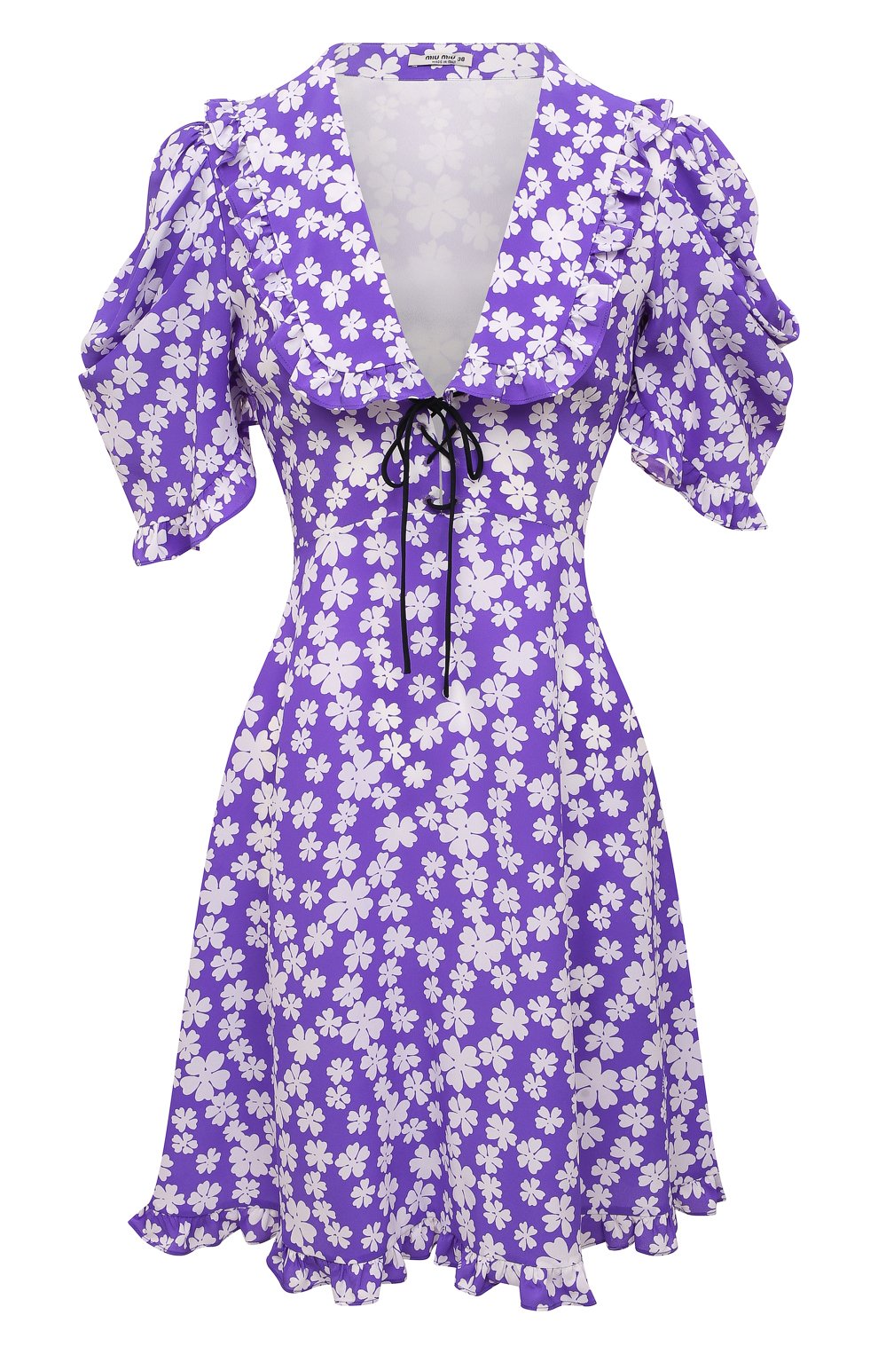 Шелковое платье MIU MIU фиолетового цвета по цене 225000 руб., арт. MF4527-10MA-F02U0, фото 1 Шелковое платье MIU MIU, арт. MF4527-10MA-F02U0, фото 1