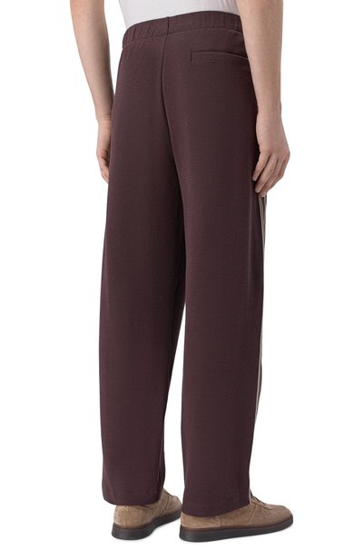 Хлопковые брюки BOSS темно-коричневого цвета по цене 34950 руб., арт. 50558865, фото 4 Хлопковые брюки BOSS, арт. 50558865, фото 4