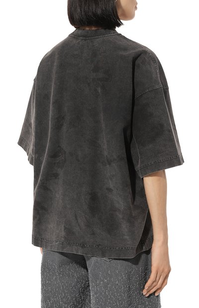 Хлопковая футболка ALEXANDER WANG серого цвета по цене 69950 руб., арт. UCC3241704, фото 4 Хлопковая футболка ALEXANDER WANG, арт. UCC3241704, фото 4