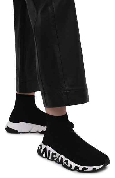 Текстильные кроссовки speed graffiti BALENCIAGA, арт. 605942/W2DB7, фото 3