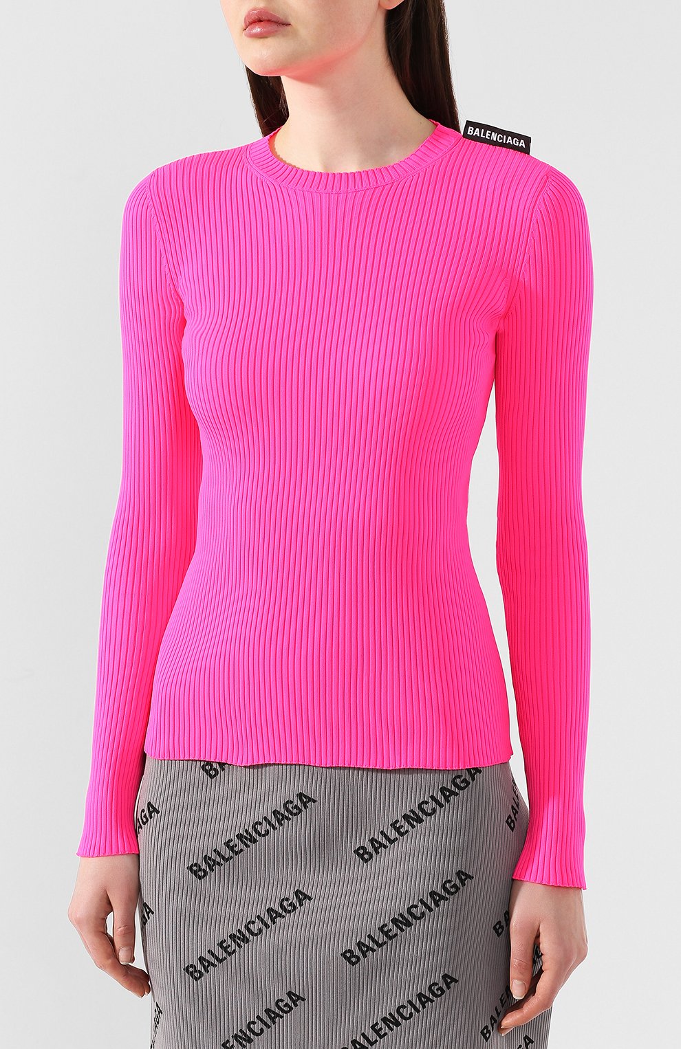 Пуловер BALENCIAGA розового цвета по цене 47150 руб., арт. 576322/T6146, фото 3 Пуловер BALENCIAGA, арт. 576322/T6146, фото 3
