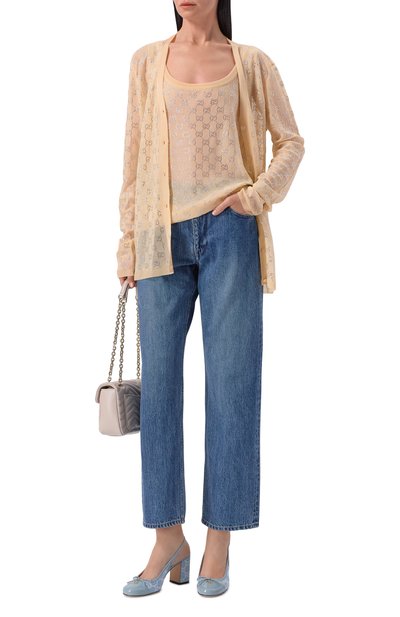 Шелковый кардиган с отделкой стразами GUCCI, арт. 856133/XKFC5, фото 2