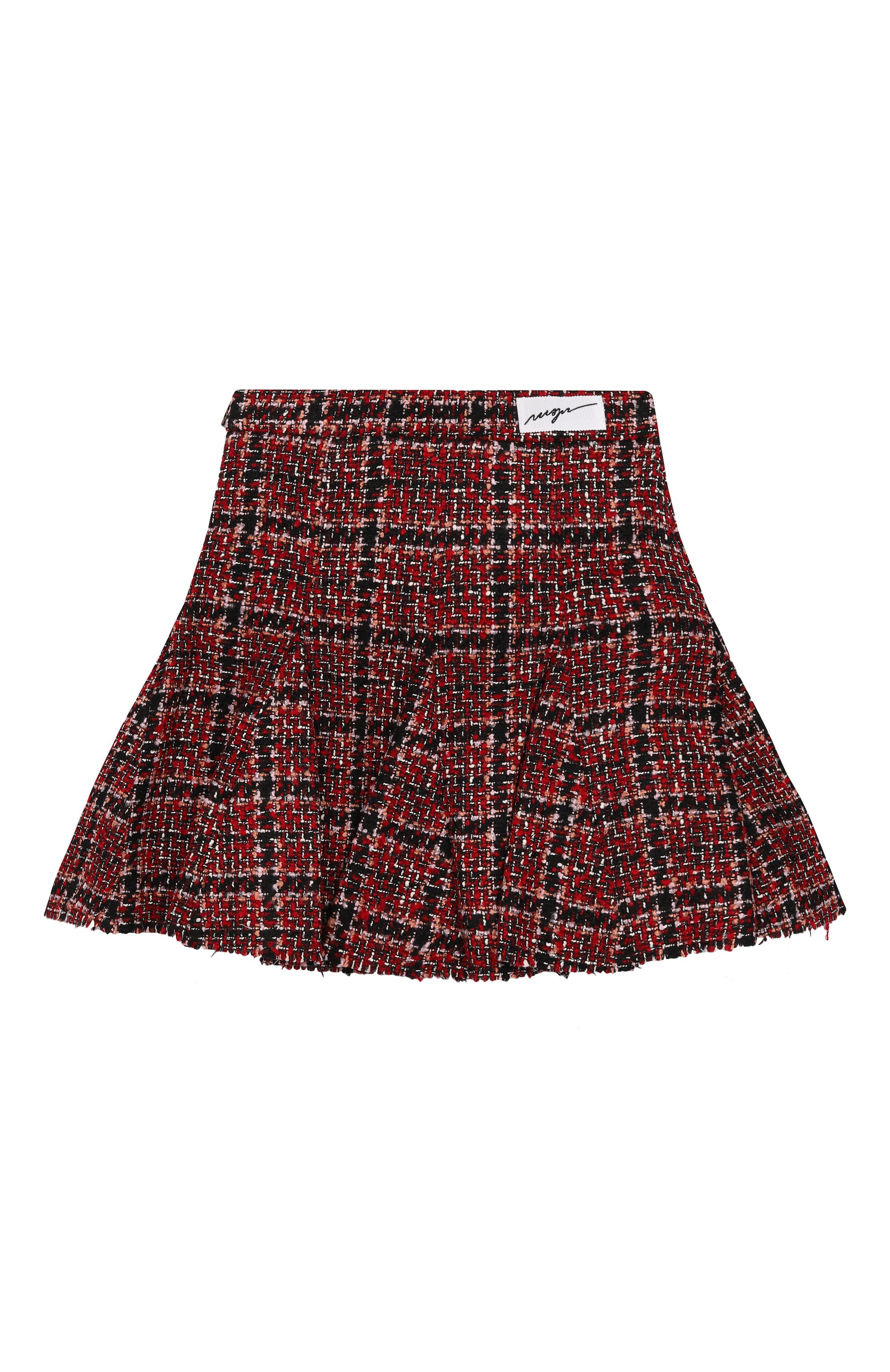 Твидовая юбка MSGM KIDS бордового цвета по цене 19800 руб., арт. F5MSJGSK198, фото 2 Твидовая юбка MSGM KIDS, арт. F5MSJGSK198, фото 2