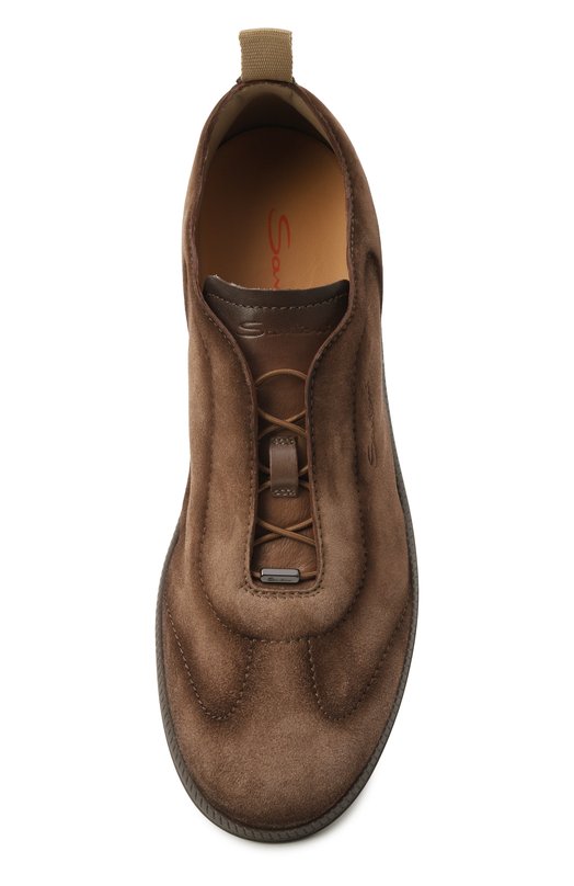 Замшевые кеды DBS-Olympic Santoni MBPG22109DKTTLUB Коричневый  MBPG22109DKTTLUB Фото 5