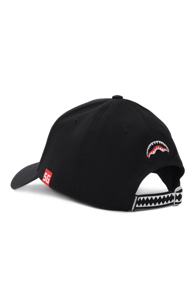 Хлопковая бейсболка SPRAYGROUND, арт. SP15043BLK/BE A SHARK CAP BLK