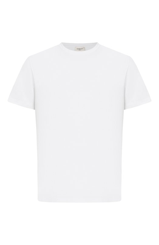 Хлопковая футболка Saint Laurent 861693/Y38AK Белый 861693/Y38AK