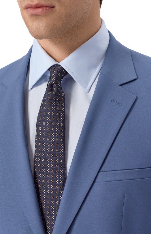 Шелковый галстук Canali 18/HJ04497 Синий  18/HJ04497 Фото 2