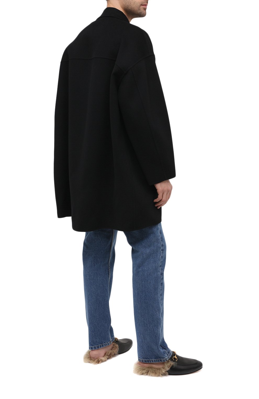 Кожаные сабо princetown с меховой отделкой GUCCI, арт. 397647/DKHH0, фото 2