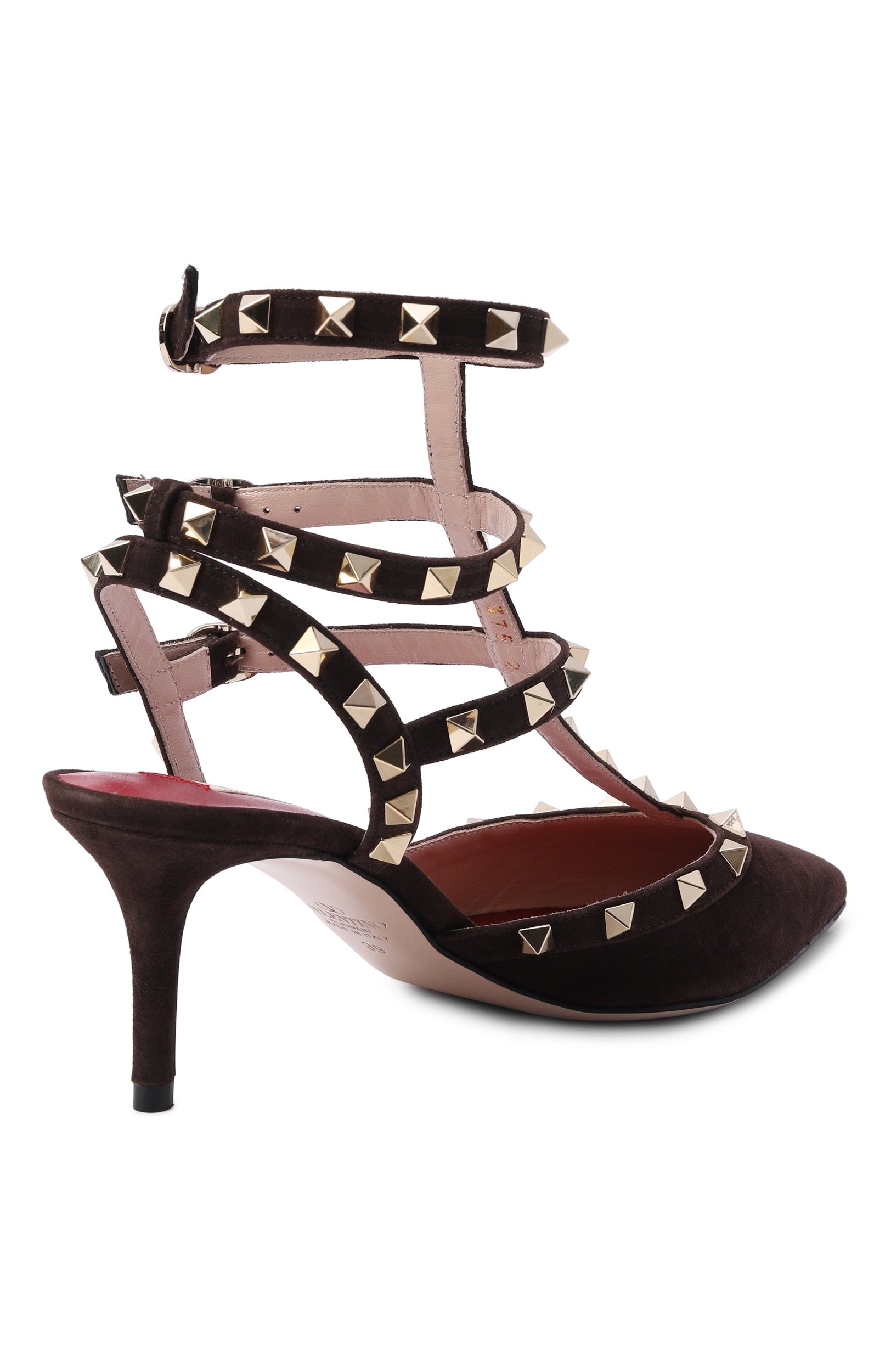 Замшевые туфли rockstud 65 VALENTINO темно-коричневого цвета по цене 129500 руб., арт. 9W2S0375/CVB, фото 5 Замшевые туфли rockstud 65 VALENTINO, арт. 9W2S0375/CVB, фото 5