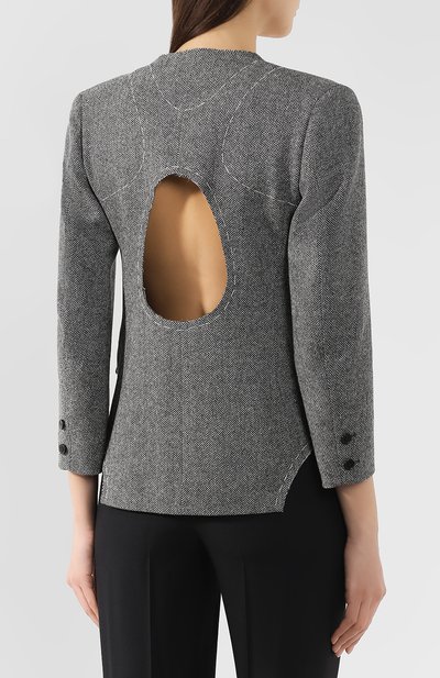 Шерстяной жакет MAISON MARGIELA серого цвета по цене 157000 руб., арт. S29BN0301/S49515, фото 4 Шерстяной жакет MAISON MARGIELA, арт. S29BN0301/S49515, фото 4