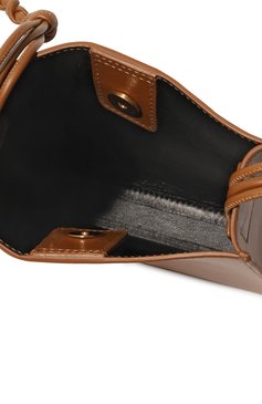 Женская сумка tangle JIL SANDER светло-коричневого цвета, арт. J07WG0001-P4841 | Фото 5 (Материал: Натуральная кожа; Сумки-технические: Сумки через плечо; Ремень/цепочка: На ремешке; Драгоценные камни: Проставлено; Материал сплава: Проставлено; Размер: mini)