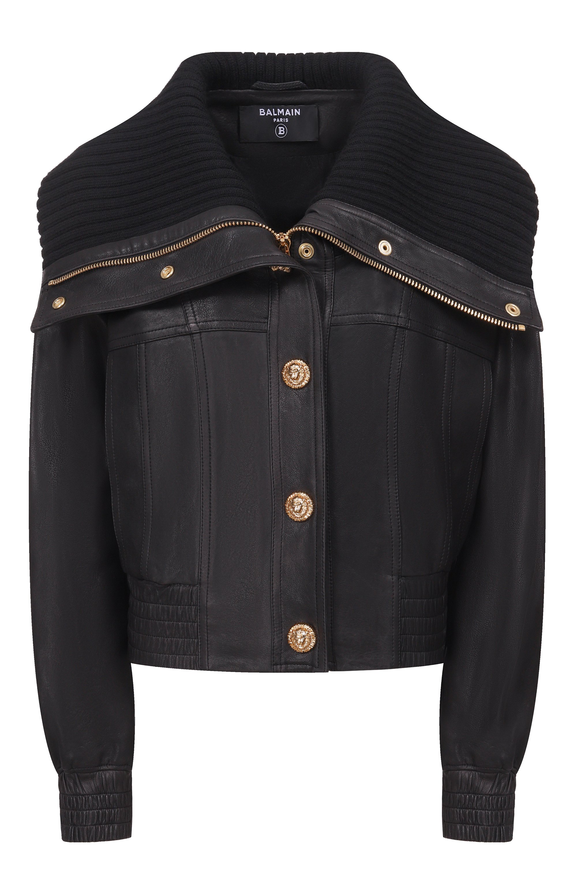 Кожаный бомбер BALMAIN, арт. GF1TE205/LE04, фото 1