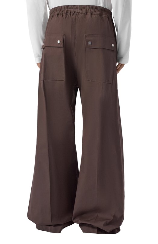 Хлопковые брюки Rick Owens RU01F2366/TE Коричневый  RU01F2366/TE Фото 4
