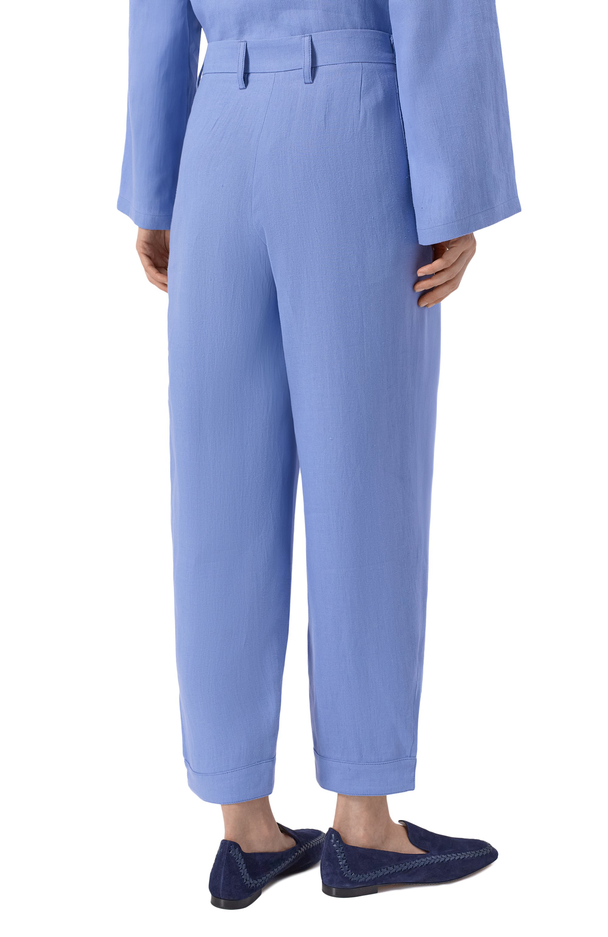 Брюки GIORGIO ARMANI голубого цвета по цене 172500 руб., арт. GW003091/TE10238, фото 4 Брюки GIORGIO ARMANI, арт. GW003091/TE10238, фото 4