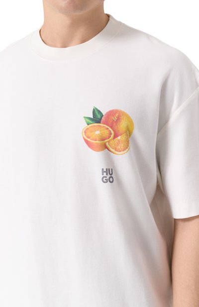 Хлопковая футболка HUGO, арт. 50537576, фото 5