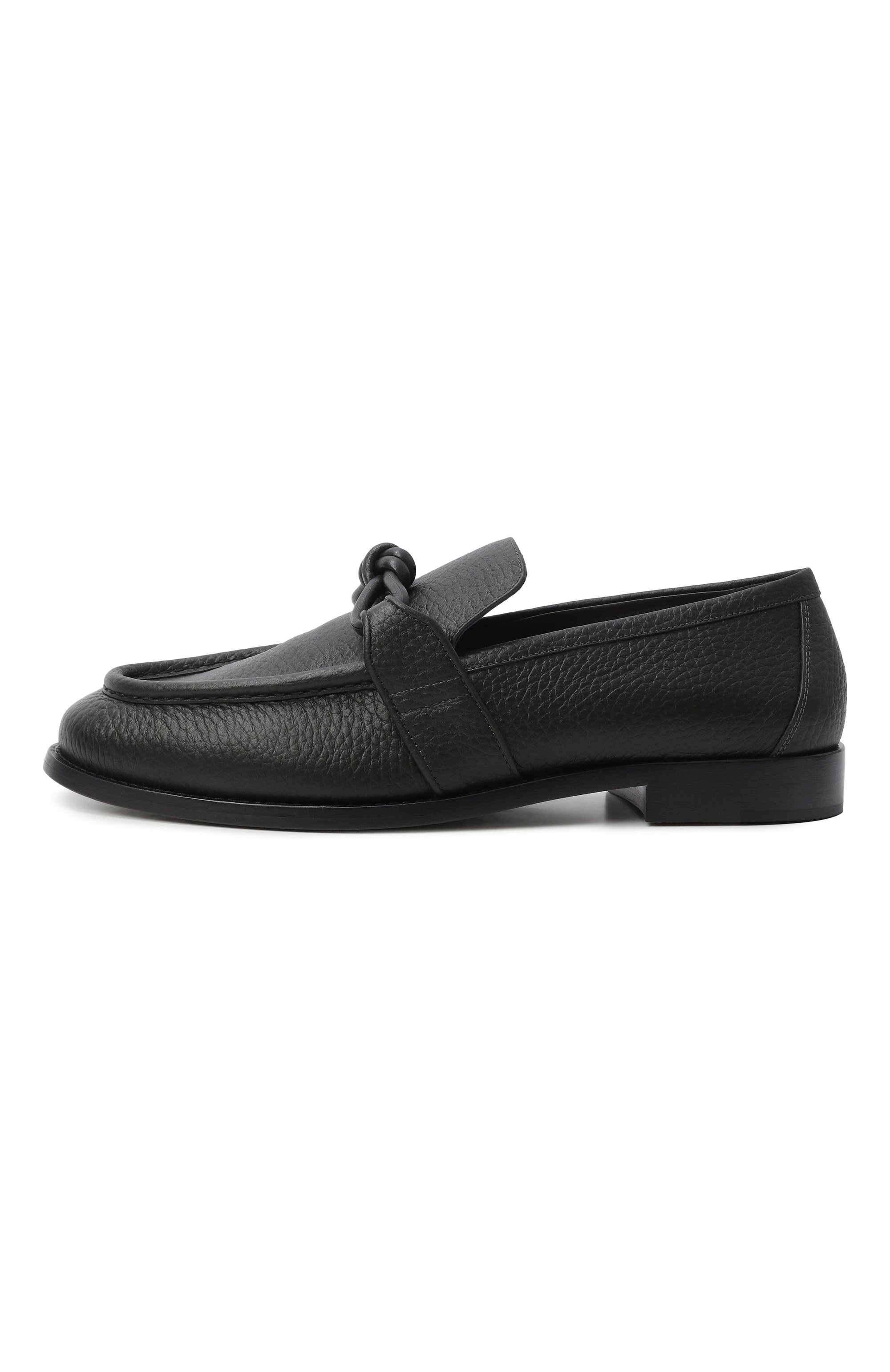 Кожаные лоферы astaire BOTTEGA VENETA темно-зеленого цвета по цене 121500 руб., арт. 796445/V3XP0, фото 3 Кожаные лоферы astaire BOTTEGA VENETA, арт. 796445/V3XP0, фото 3