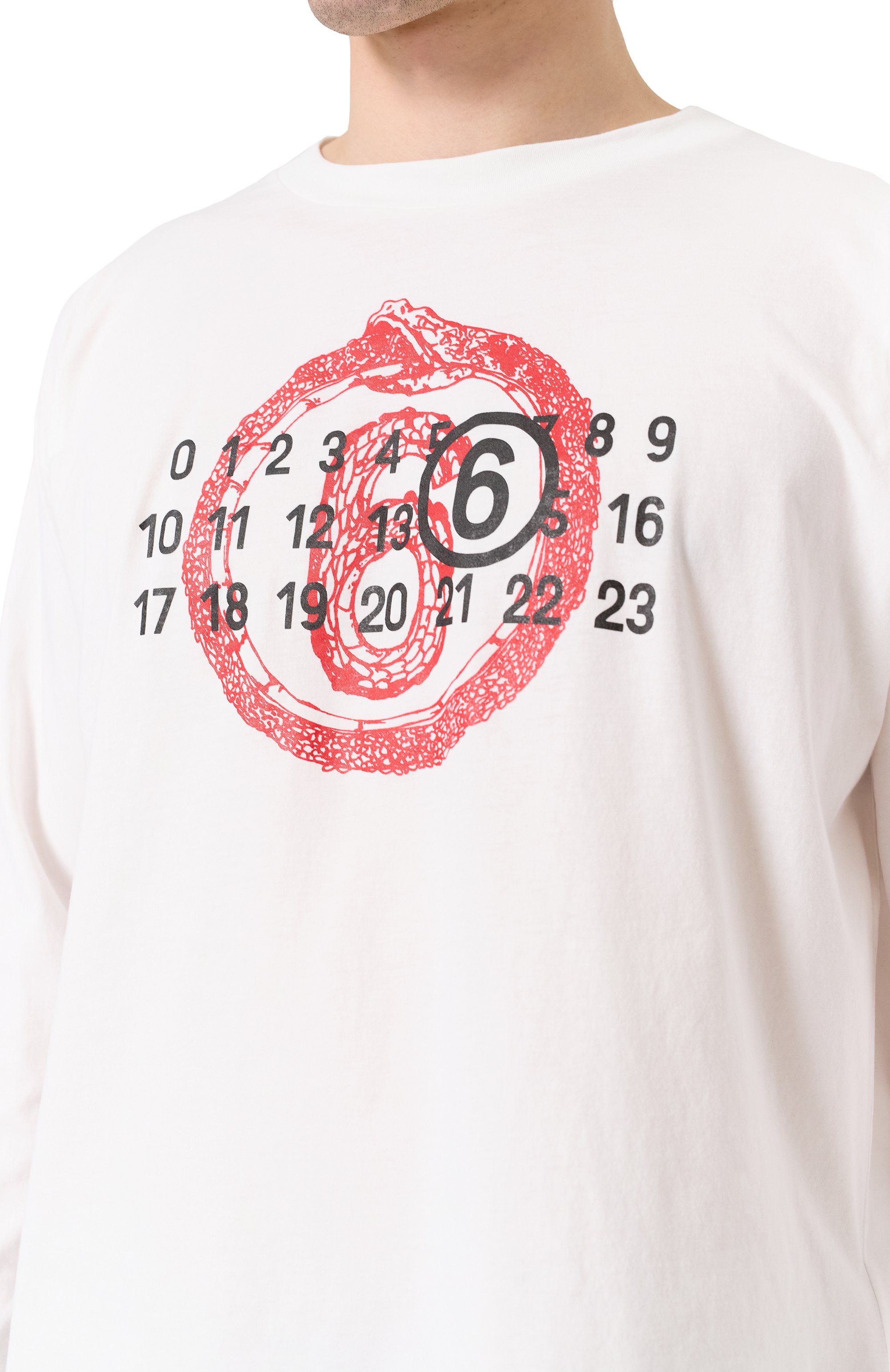 Хлопковый лонгслив MM6, арт. SH2GC0021/S24312, фото 5