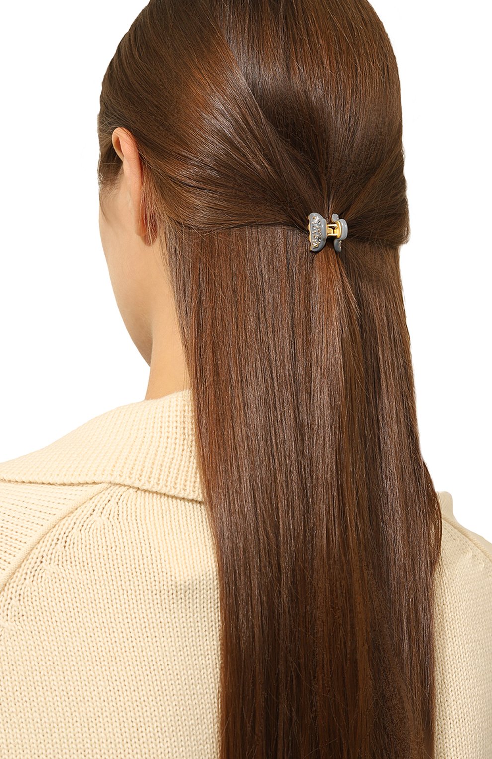 Комплект из двух заколок для волос ALEXANDRE DE PARIS серого цвета по цене 13360 руб., арт. ICCXS-14338-04A23 OG, фото 2 Комплект из двух заколок для волос ALEXANDRE DE PARIS, арт. ICCXS-14338-04A23 OG, фото 2