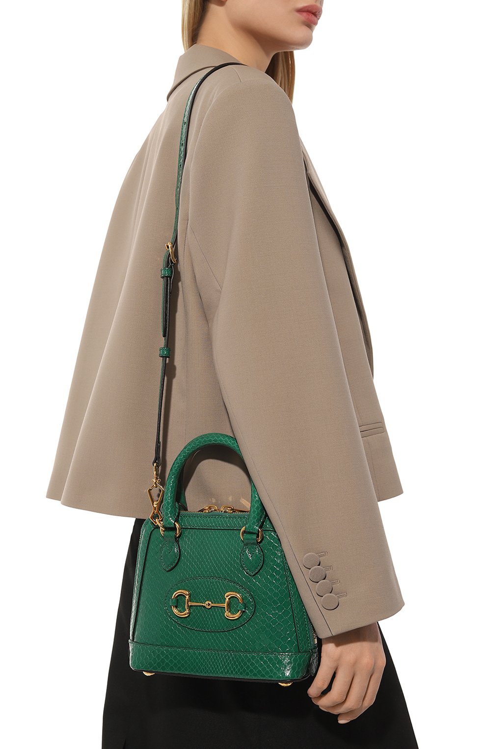 Сумка 1955 horsebit mini из кожи питона GUCCI, арт. 640716 LJM0G, фото 2