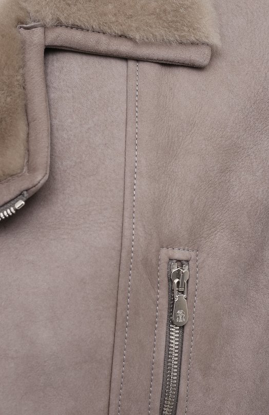 Дубленка из овчины Brunello Cucinelli MPMV01565 Серый  MPMV01565 Фото 5