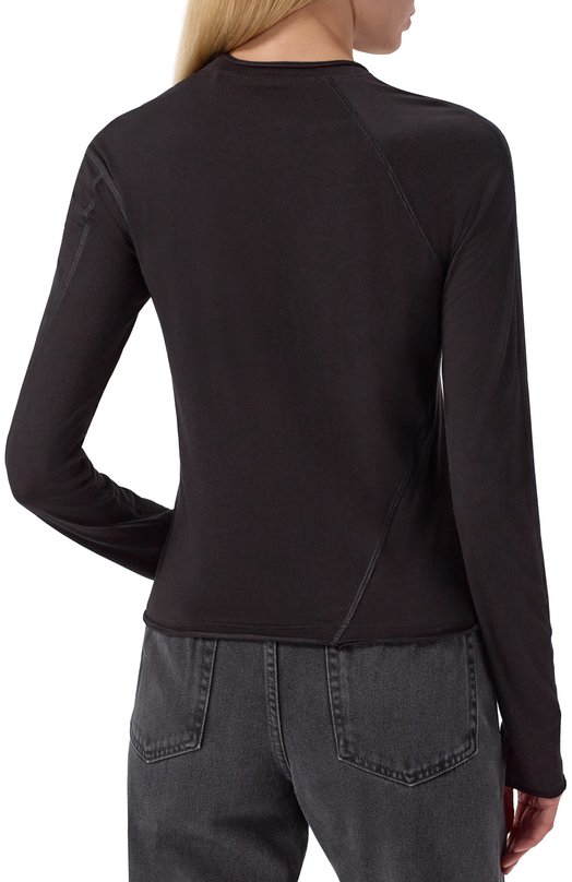Хлопковый лонгслив Helmut Lang P05HW505 Чёрный  P05HW505 Фото 4