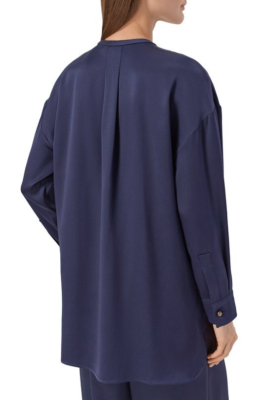 Шелковая блузка Giorgio Armani GW002564/TE10101 Синий  GW002564/TE10101 Фото 4