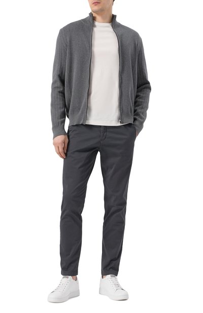 Хлопковый кардиган BOSS темно-серого цвета по цене 29950 руб., арт. 50534403, фото 2 Хлопковый кардиган BOSS, арт. 50534403, фото 2