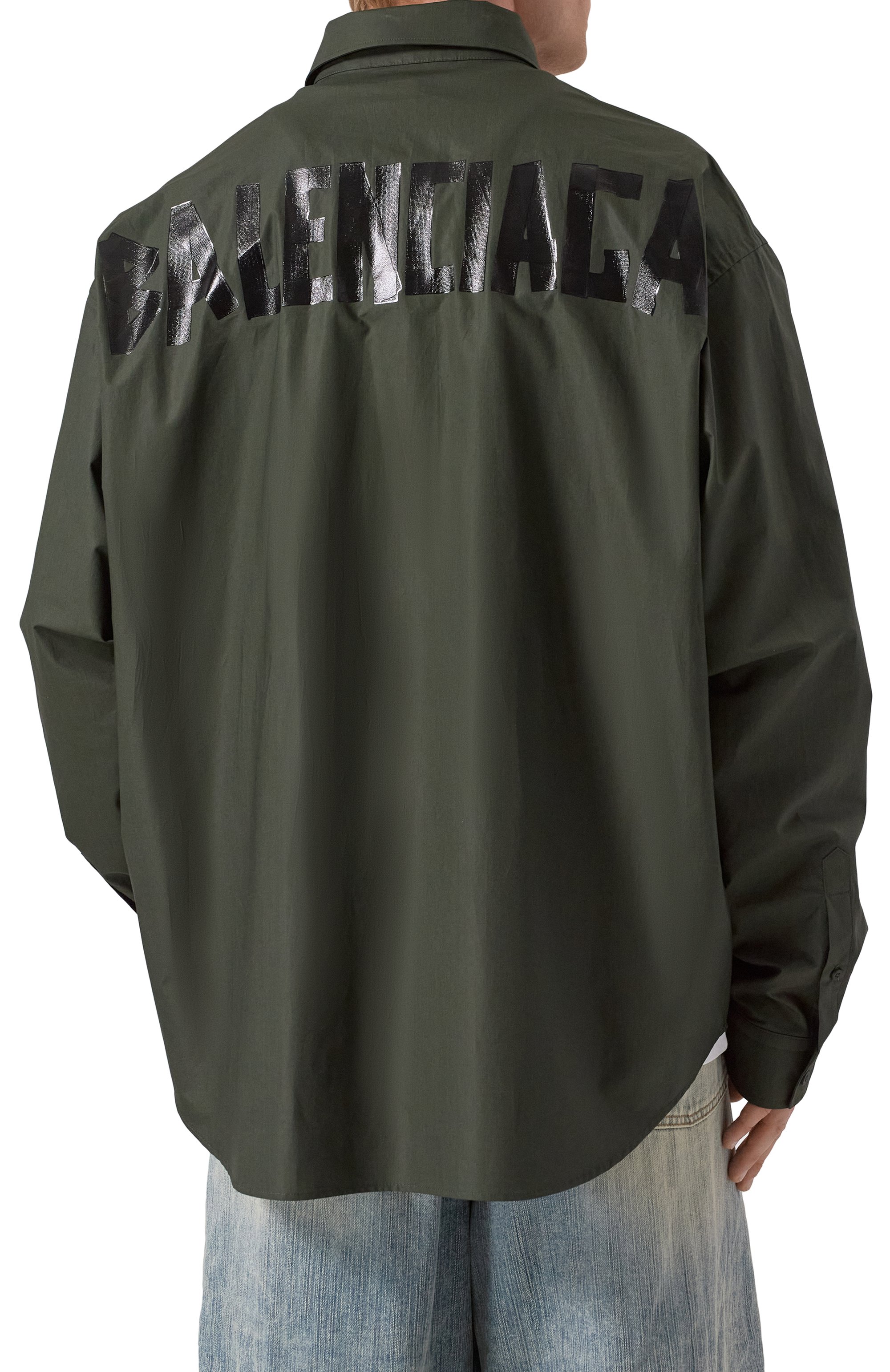 Хлопковая рубашка BALENCIAGA, арт. 738760/TNM60, фото 4